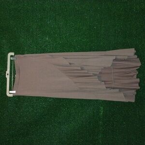 She + sky maxi ruffle skirt high low